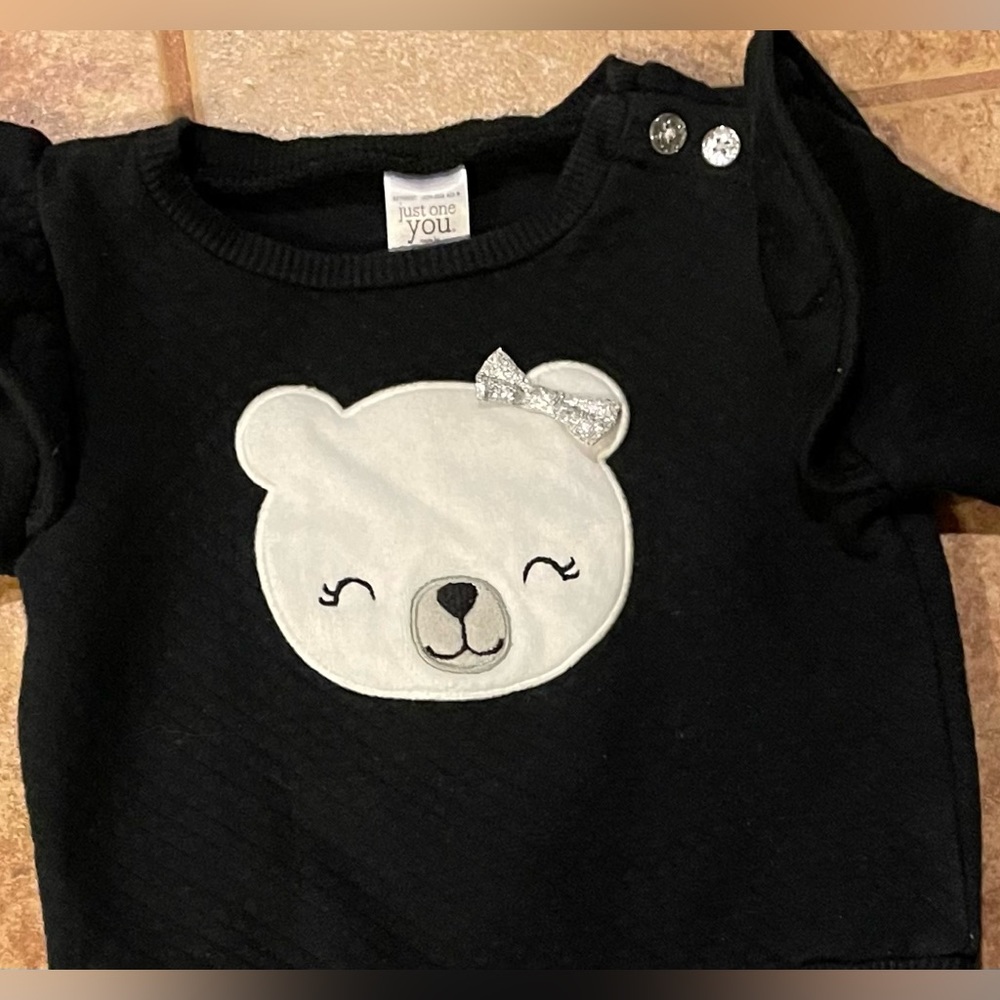 💠  **2 for $20** Carters white bear sweater size 6 months - Picture 2 of 8